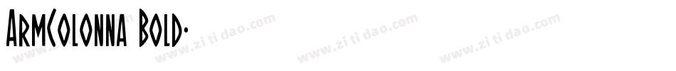 ArmColonna Bold字体转换